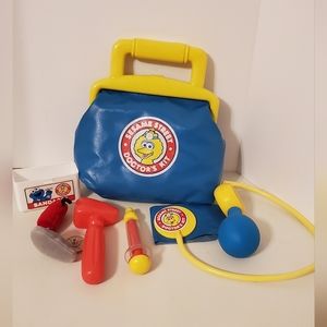 Vintage 1990s Sesame Street Tyco Preschool Doctors Kit w/accessories